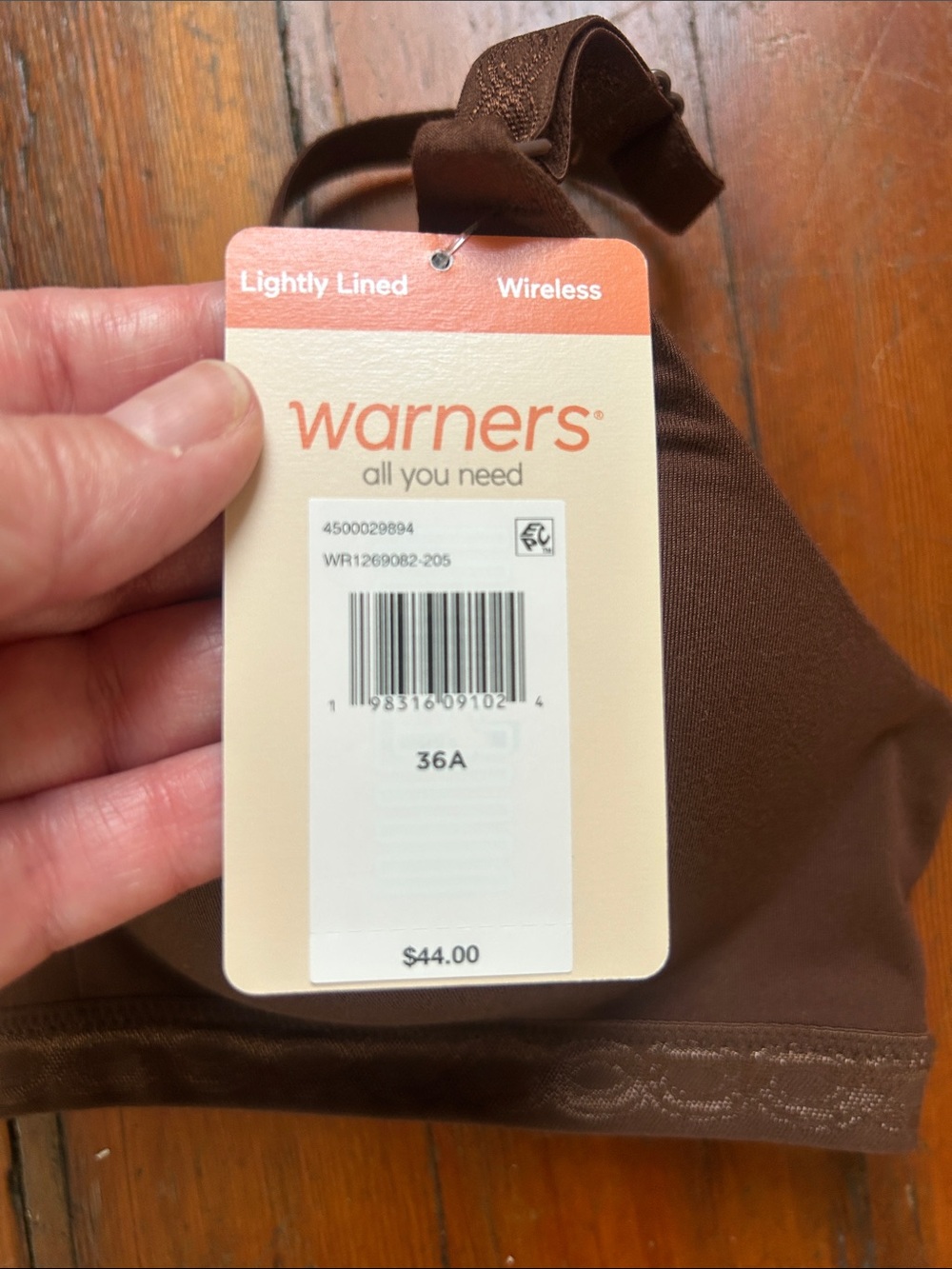 Warners Cloud 9° 36a Super Soft Wireless Lightly Lined Comfort Bra in Brown - Picture 6 of 7